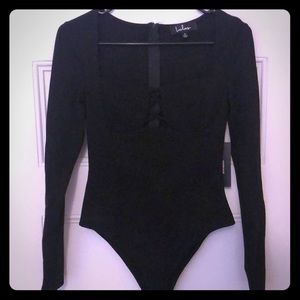 Black leotard top